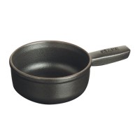 Mini rondel Staub do fondue 350 ml czarny - garniec do podgrzewania sosów i przekąsek