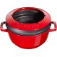 Zestaw do fondue Staub 18 cm czerwony – idealny do serów i czekolady