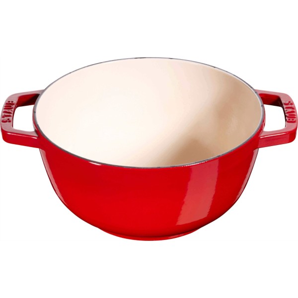 Zestaw do fondue Staub 20 cm czerwony do stołu