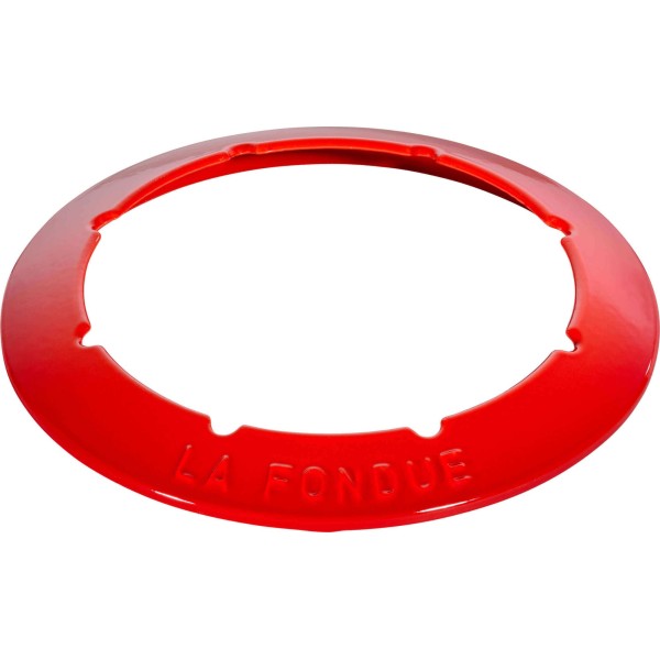 Zestaw do fondue Staub 20 cm czerwony do stołu