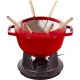Zestaw do fondue Staub 20 cm czerwony do stołu