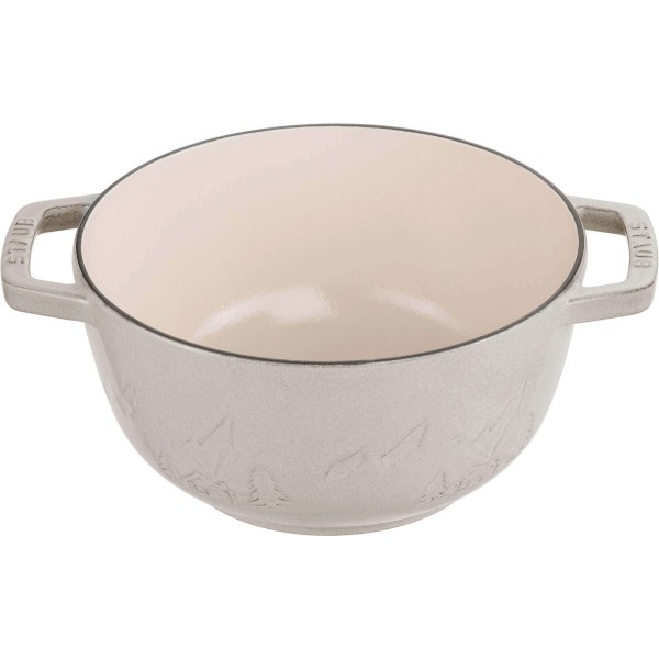 Zestaw do fondue Staub 20 cm truflowy - komplet do serwowania fondue w domu