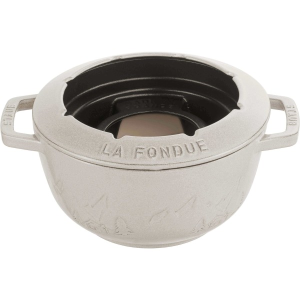 Zestaw do fondue Staub 20 cm truflowy - komplet do serwowania fondue w domu