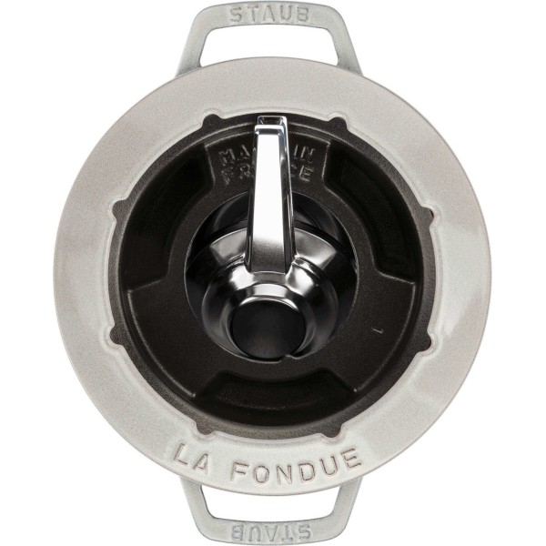 Zestaw do fondue Staub 20 cm truflowy - komplet do serwowania fondue w domu
