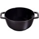 Zestaw do fondue Staub 16 cm czarny – naczynie do serów, czekolady i mięs
