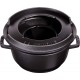 Zestaw do fondue Staub 16 cm czarny – naczynie do serów, czekolady i mięs