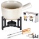 Zestaw do fondue Excellent Houseware 259693 porcelanowy kubek 450 ml 4 elementy