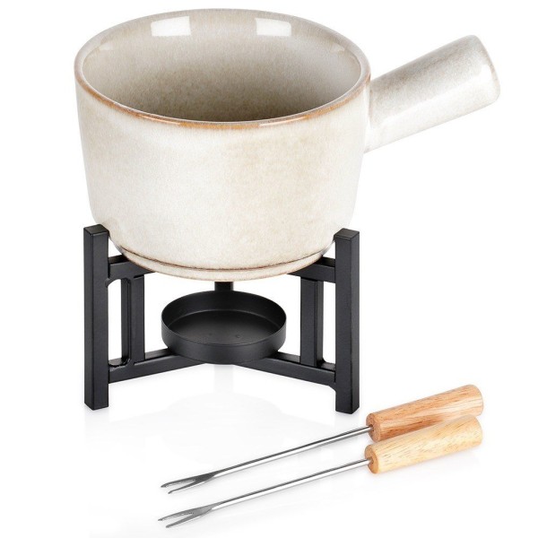 Zestaw do fondue Excellent Houseware 259693 porcelanowy kubek 450 ml 4 elementy