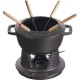 Zestaw do fondue Staub 18 cm Czarny – idealny do serowego i czekoladowego fondue