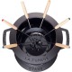 Zestaw do fondue Staub 18 cm Czarny – idealny do serowego i czekoladowego fondue