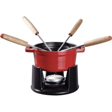 Набір для фондю Staub Mini 10 см, червоний – посуд для приготування фондю вдома