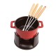 Mini zestaw do fondue Staub 10 cm, czerwony – idealny do serów i czekolady
