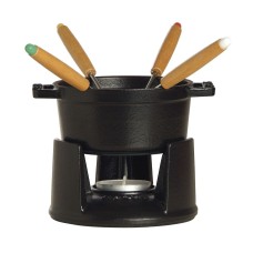 Набір для фондю Staub Mini 10 см, чорний – компактне рішення для домашнього десерту та закусок