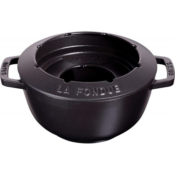Zestaw do fondue Staub 20 cm czarny – idealny do romantycznych wieczorów i spotkań z przyjaciółmi