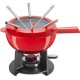 Zestaw do fondue Zwilling 20 cm czerwony do serów i czekolady