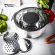 Miska kuchenna Kinghoff KH-1861 z tarką do warzyw 24cm 5L 5 el. do przygotowywania potraw