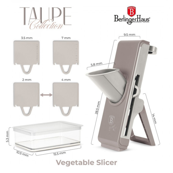 Szatkownica do warzyw Berlinger haus Taupe Collection BH-8798 (ręczna)