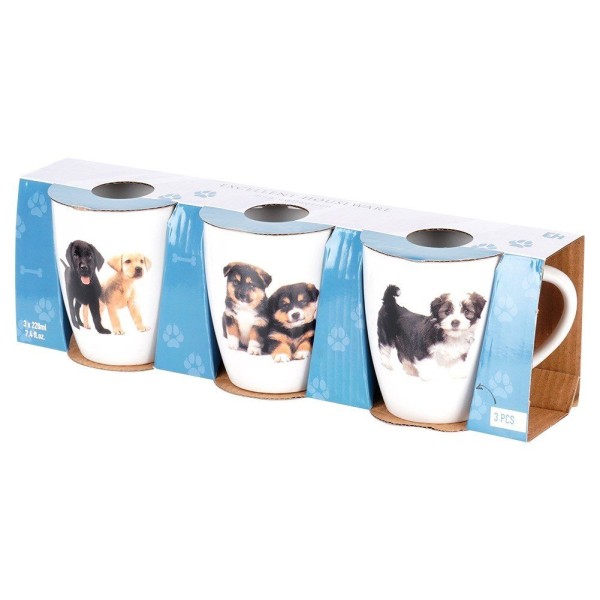 Набір керамічних чашок для кави й чаю EH EXCELLENT HOUSEWARE 139700 (220 мл, 3 шт.)