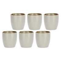 Zestaw 6 kubków do kawy ROSE&TULIPANI Concerto Grigio Perla 100 ml do serwowania espresso