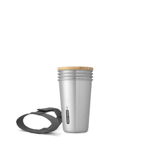 Набір кухонний BB, Zestaw 4 kubków stalowych 6el., для пиття та сервірування, сталь, 4 шт.