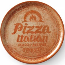 Porcelanowy talerz do pizzy Recipe Collection Brick Red śr. 31 cm, zestaw 6 sztuk - idealny do serwowania pizzy w domu i restauracji