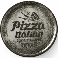 Talerz do pizzy Recipe Collection Black porcelanowy śr. 33 cm zestaw 6 sztuk do serwowania pizzy