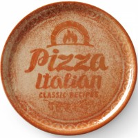 Talerz do pizzy Pasabahce Recipe Collection Brick Red śr. 33 cm zestaw 6 sztuk do serwowania pizzę