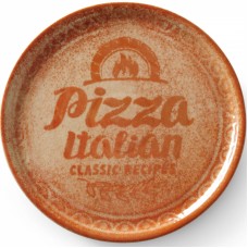 Talerz do pizzy Pasabahce Recipe Collection Brick Red śr. 33 cm zestaw 6 sztuk do serwowania pizzę