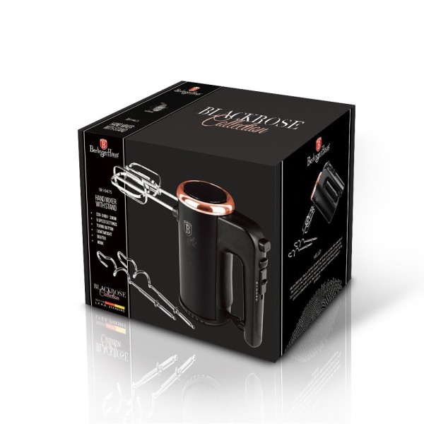 Mikser ręczny BerlingerHaus Black Rose BH-9475 300W ze stojakiem do kuchni