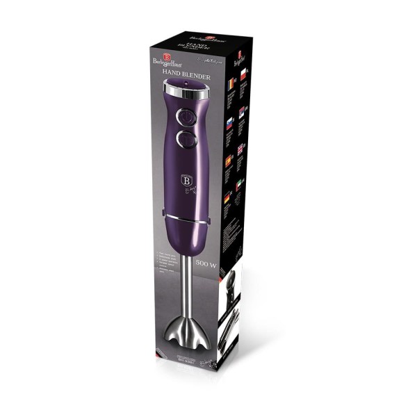 Ручний блендер Berlinger Haus Purple Eclipse BH-9381, 500W для приготування смузі та соусів