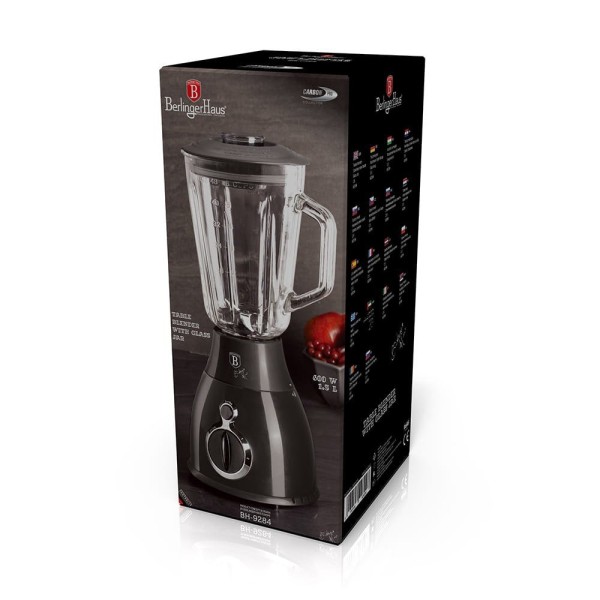 Blender kielichowy Berlinger Haus Carbon Pro BH-9284 do przygotowywania koktajli i zup