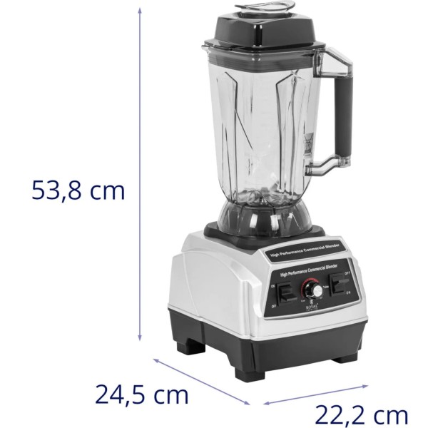 Blender kielichowy 1500W 2L 24500 obr./min z trybem pulsacyjnym do miksowania i rozdrabniania