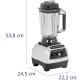 Blender kielichowy 1500W 2L 24500 obr./min z trybem pulsacyjnym do miksowania i rozdrabniania