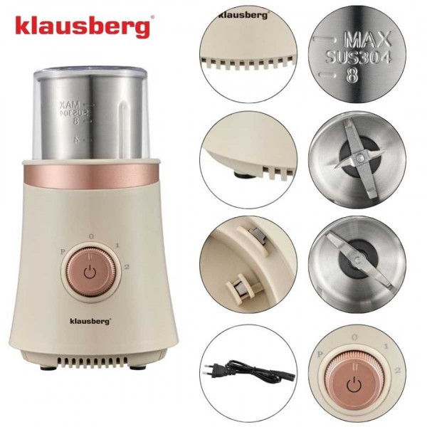 ELEKTRYCZNY MŁYNEK DO KAWY PRZYPRAW OWOCÓW KLAUSBERG KB-7993