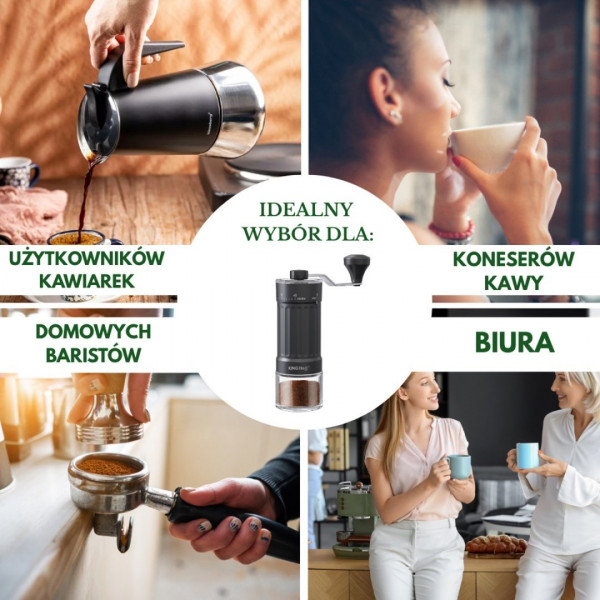 RĘCZNY MŁYNEK DO KAWY Z REGULACJĄ KINGHOFF KH-2002