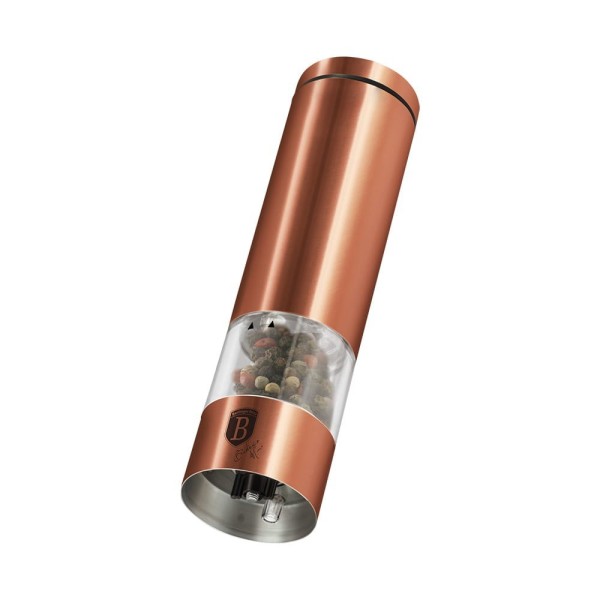 Elektromłynek do soli i pieprzu Berlinger Haus Rose Gold BH-1906 idealny do precyzyjnego przyprawiania potraw