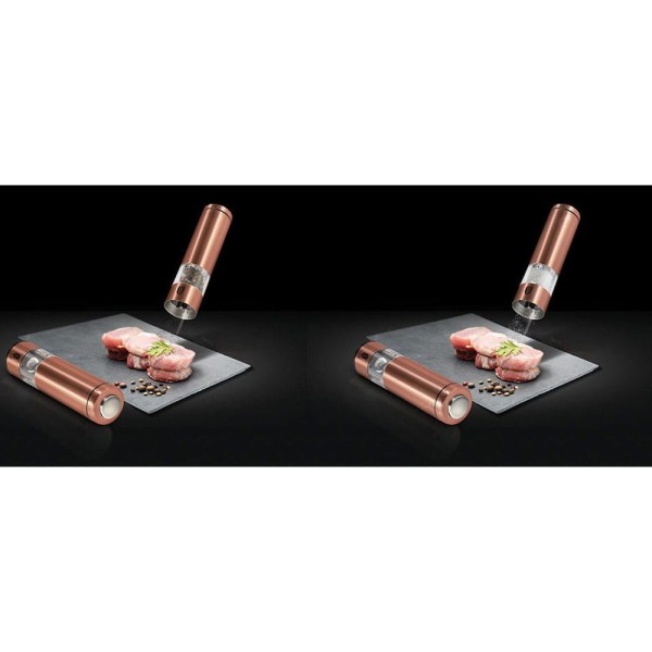 Elektromłynek do soli i pieprzu Berlinger Haus Rose Gold BH-1906 idealny do precyzyjnego przyprawiania potraw