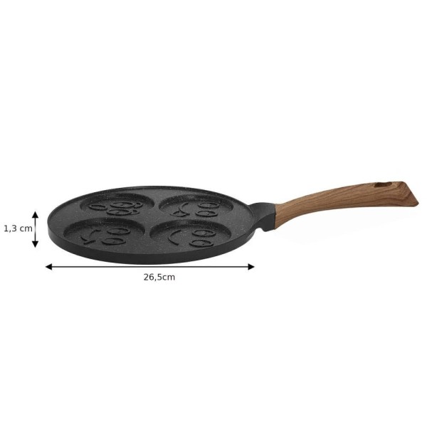 Patelnia do naleśników Kinghoff KH-1666 26cm idealna do smażenia cienkich placków i naleśników