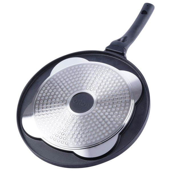 Patelnia do jajek i placków Orion GRANDE 27 cm, granitowa, 4 otwory