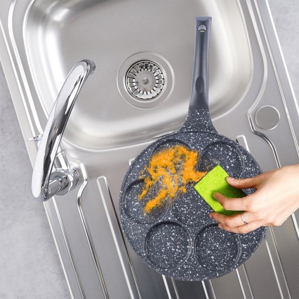 Patelnia do jajek i placków Orion GRANDE 27 cm, granitowa, 7 otworów