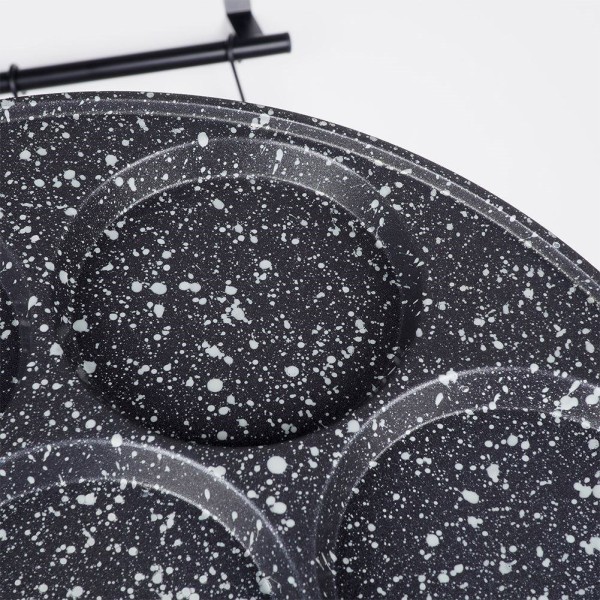 Patelnia do jajek i placków Orion GRANDE 27 cm, granitowa, 7 otworów