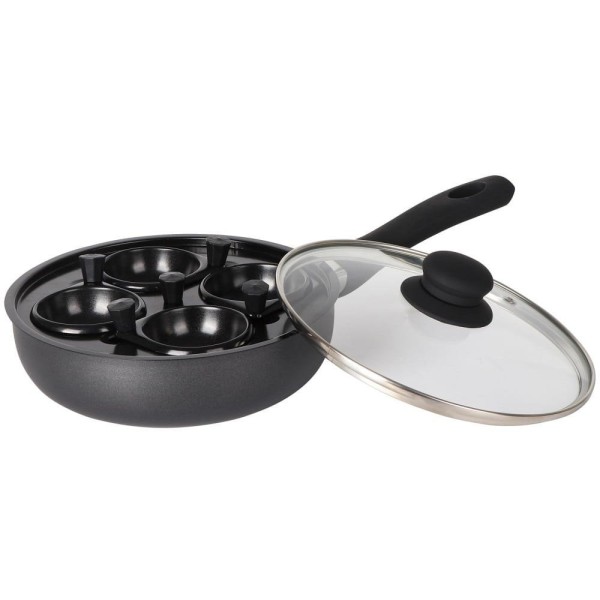 Patelnia marmurowa Kinghoff KH-1806 20cm z wkładem do jajek, idealna do smażenia jajek i innych potraw