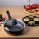 Patelnia marmurowa Kinghoff KH-1806 20cm z wkładem do jajek, idealna do smażenia jajek i innych potraw