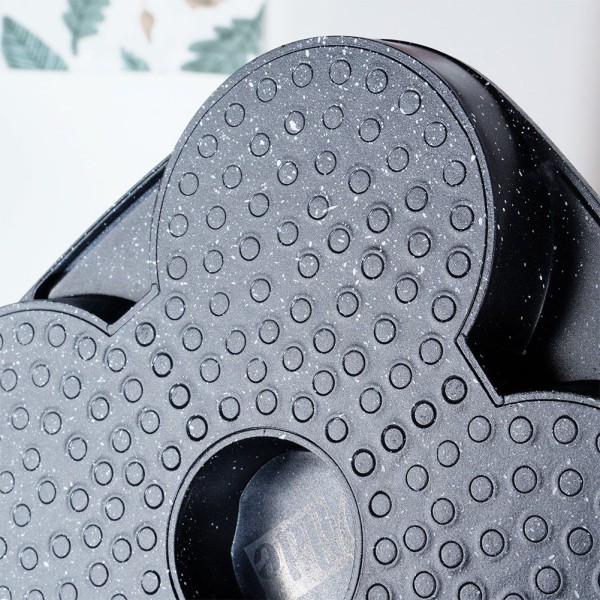 Гранітна сковорода для яєчні та млинців, 4 отвори, BLACK LINE, 19x19 см, VILDE 199054