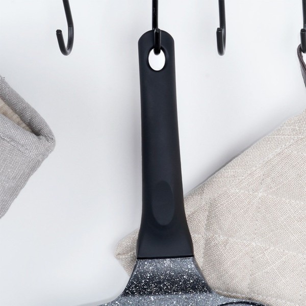 Гранітна сковорода для яєчні та млинців, 4 отвори, BLACK LINE, 19x19 см, VILDE 199054