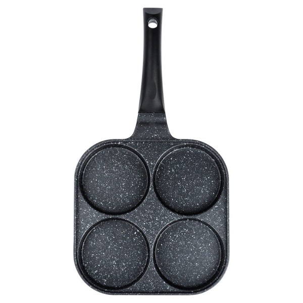 Patelnia do jajek i placków, ORION GRANDE 113211, granitowa 22x22 cm, 4 otwory