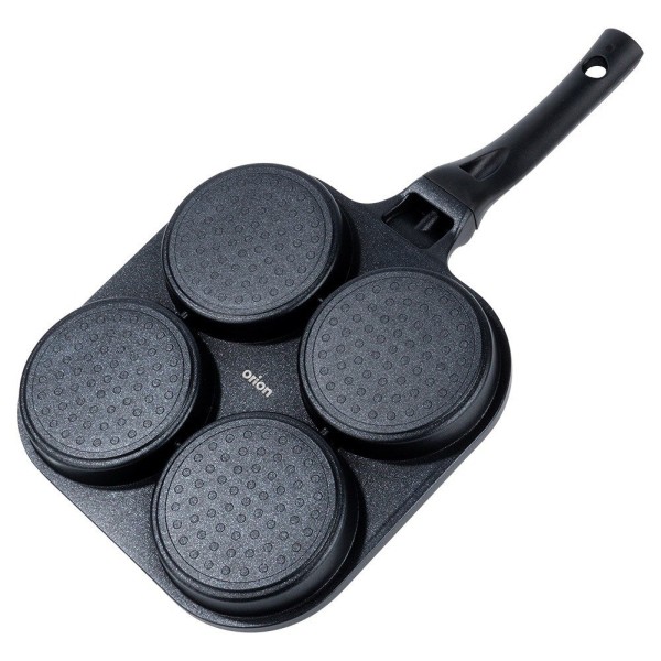 Patelnia do jajek i placków, ORION GRANDE 113211, granitowa 22x22 cm, 4 otwory