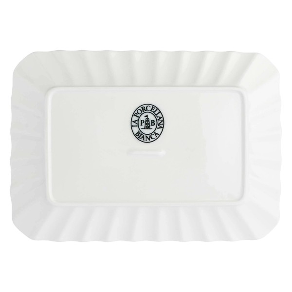 Taca prostokątna La Porcellana Bianca Ducale 20 x 13 cm do serwowania przekąsek