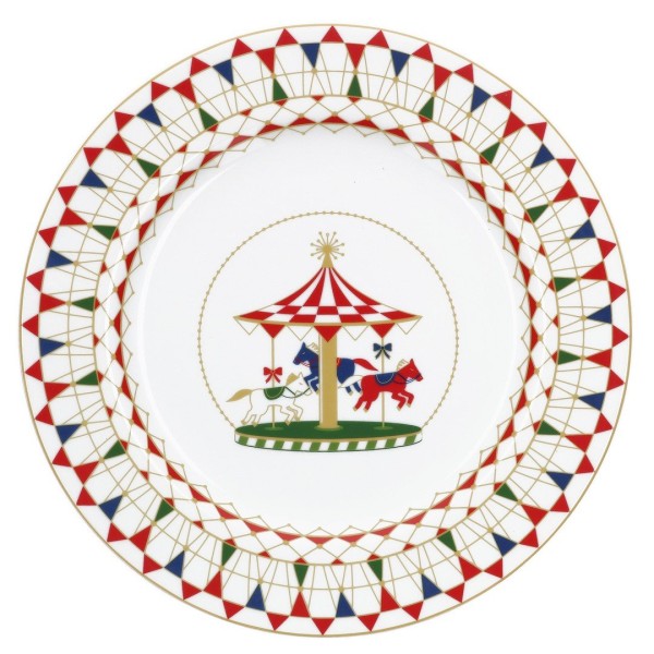 Okrągła taca Rose&Tulipani Xmas Carousel 31 cm do serwowania i dekoracji