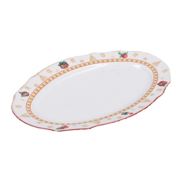 Owalna taca La Porcellana Bianca Christmas Edition 32 cm do serwowania świątecznych potraw